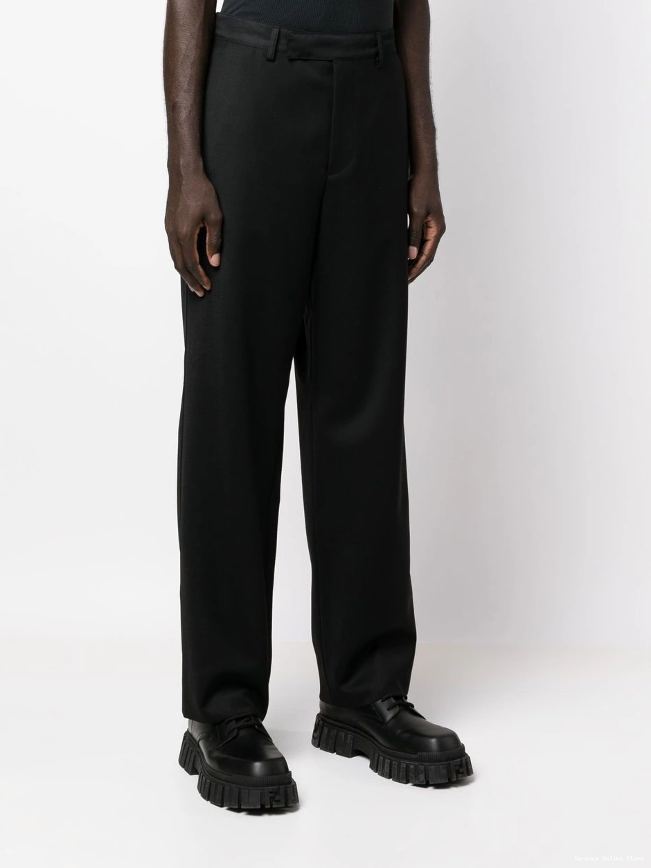 Affordable Versace wool Women virgin straight-leg trousers 0728
